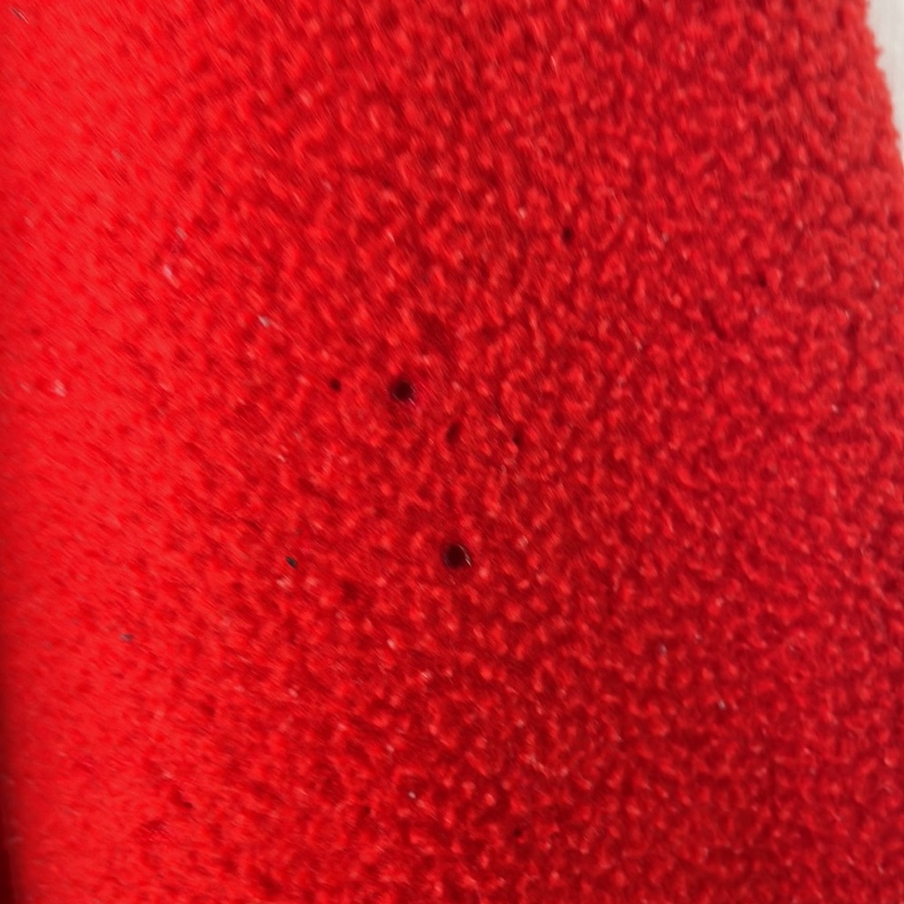 Tommy Hilfiger red fleece pullover with black zipper at the neck, large, AS IS - Picture 7 of 15
